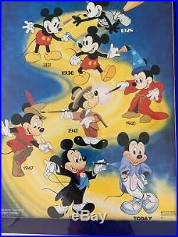 000 vintage 1986 Mickey Mouse original generations poster Walt Disney Framed