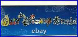 16 Pin Walt Disney World Letters with Character/Icon Framed SetAttractions WDW