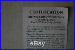 1935 The Walt Disney Company LMT Edition Serigraph From On Ice Mickey & Minnie
