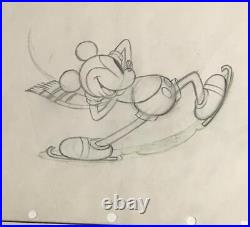 1935 Walt Disney On Ice Mickey Mouse Original Animation Production Drawing