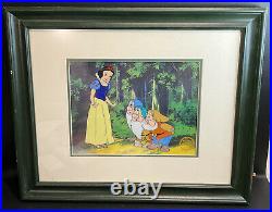1937 Walt Disney Snow White & The Seven Dwarfs Original Art Full Color Framed