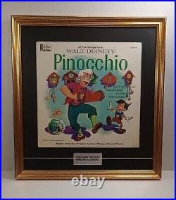 1959 Walt Disney Pinocchio Custom Framed Original Soundtrack Album LP Record