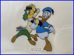 1959 Walt Disney Studios Jose Carioca Donald Duck Production Animation Cel COA