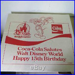 1986 Coca-Cola Walt Disney World 15th Anniversary Framed 60 Pin Set 25.5x22 NIB