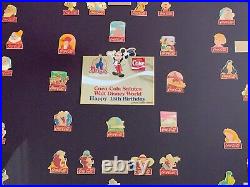 1986 Walt Disney World 15th Birthday Coca Cola Pin Badge Frame RARE