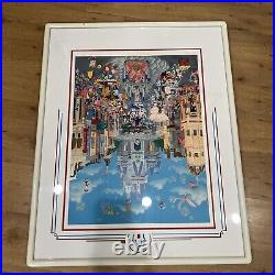 1987 Signed MELANIE TAYLOR KENT Framed WALT DISNEY WORLD Serigraph ARTIST PROOF