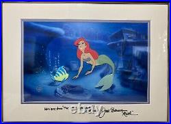1989 Walt Disney Ariel & Flounder The Little Mermaid Original Production Cel