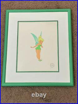 1990 LE (2500) TINKERBELL Walt Disney Peter Pan Serigraph Cel Framed withCOA