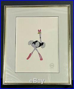 1990 WALT DISNEY Fantasia Mickey Mouse Serigraph Ltd. Edition Cel Framed Ostrich