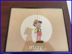 1993 Walt Disney Pinocchio Serigraph Cell LOT of 2-Framed LE with COA On Stage