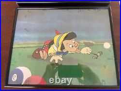 1993 Walt Disney Pinocchio Serigraph Cell LOT of 2-Framed LE with COA On Stage