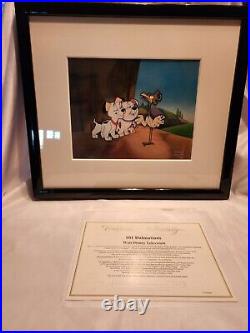 1997 Disney 101 DALMATIANS TV Animated Original Production Animation Cel Framed