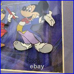 1999 Walt Disney Mickey Mouse Through The Years Framed Art Layered 21 x 13.25
