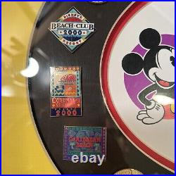 19x Walt Disney Resorts 19x17 Framed Pin Lot Board Walk Lodge All-Star 2000