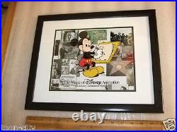 #1 Mickey Mouse Disney MGM Studio hand Painted Cel NEW FRAME Walt background