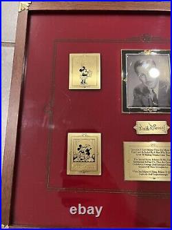 2002 Walt Disney Framed Pin Series 7 Pins Global Pin Release LE 1000 Gold Mickey