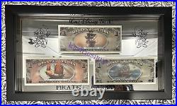 2007 PIRATE Disney Dollars WDW FRAMED F00000013 Black Pearl Flying Dutch Empress