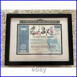 2007 Walt Disney Company Stock Certificate Framed and Matted