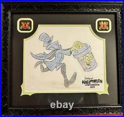 2024 runDisney Disneyland Halloween Weekend Hat Box Ghost Framed Art Sketch