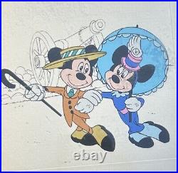 2 Framed Vintage Mickey Mouse Prints With Certificate Of Authenticity 10x14