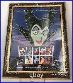 68 Walt Disney First Day Issue Stamp & Pin and 2017 Villains USPS framed stamps