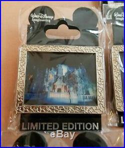 (7) Walt Disney Pins WDI The Haunted Mansion Ghosts Silver Frame Portraits LE