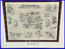 AUTHENTIC Disney Animation Model Sheet Mickey Mouse Basic Principles On Clean-Up