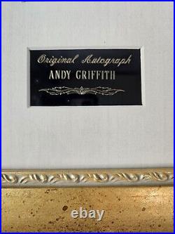 Andy Griffith Original Autograph From Sid Cahuenga Walt Disney World Co Framed