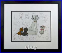 Aristocats Sericel Special Edition Duchess and her Kittens Brand New frame