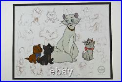 Aristocats Sericel Special Edition Duchess and her Kittens Brand New frame