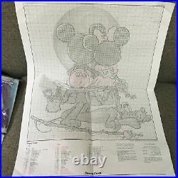 Art of Disney Mickey Mouse Minnie Pluto Puppy Love Cross Stitch Kit Walt OPENED