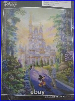 Art of Disney PAST, PRESENT FOREVER Cross Stitch Kit 18 x 24 Walt & Mickey