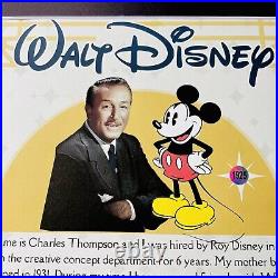 Authentic Walt Disney Autograph Signed Disneyland Ticket Framed WithCOA 1960's