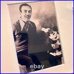 Autograph Post Card Disney Framed Signed Hand Very Rare Coa Walt