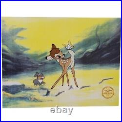 Bambi & Thumper Walt Disney Serigraph Un-framed Limited Edition withStamp