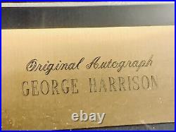 Beatles George Harrison Signed Autographed Framed Photo Walt Disney World Co COA