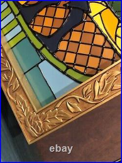 Beauty And The Beast Stained Glass Window Frame Art of Disney Theme Parks