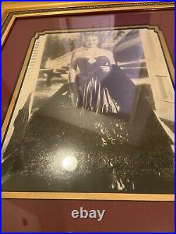 Bette Davis Framed Autographed Portrait and Cut. Walt Disney Authentication