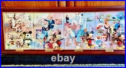 Bradford Set of Four 3D Walt Disney's 100-Year Anniversary Plates in Frame