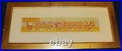 C1940 WALT DISNEY'S JIMINY CRICKET BUBBLE GUM DIETZ WRAPPER Double matted Framed