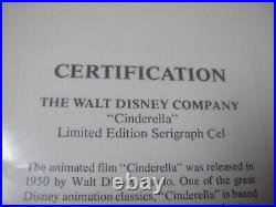CINDERELLA Walt Disney Limited Edition Serigraph Cel Framed Original Packaging