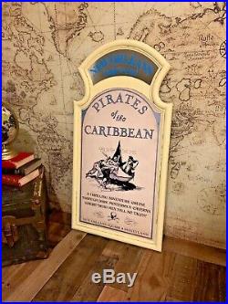 COMPLETE Pirates of the Caribbean Attraction Sign Prop Frame Mirror Walt Disney