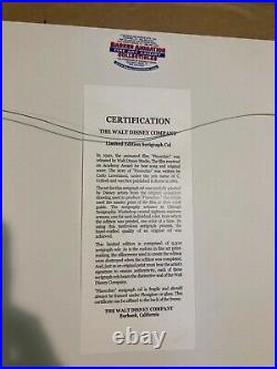Certified framed walt disney limited edition serigraph cel Pinocchio