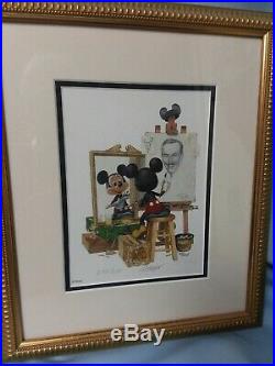 Charles Boyer Walt Disney Self Portrait Signed Art Limited Edition Framed New