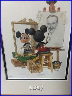 Charles Boyer Walt Disney Self Portrait Signed Art Limited Edition Framed New