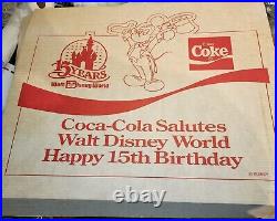 Coca-Cola Coke Salutes Walt Disney World, Happy 15th Birthday 60 Pin Framed 1986