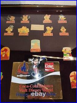 Coca-Cola Coke Salutes Walt Disney World, Happy 15th Birthday 60 Pin Framed 1986