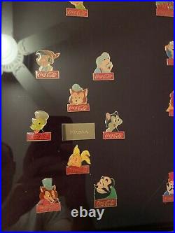 Coca-Cola Salutes Walt Disney World Happy 15th Birthday 60 Pin Framed Set 1986