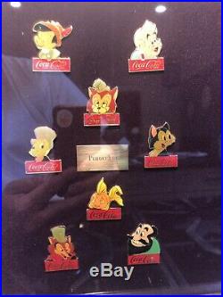 Coca-Cola Salutes Walt Disney World Happy 15th Birthday 60-Pin Framed Set 86 NR