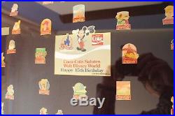 Coca Cola Salutes Walt Disney World Happy 15th Birthday 60 Pin Framed Set Box